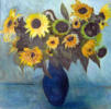 Sonnenblumen, Öl, 40 x 40