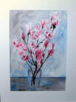 Magnolien, Aquarell, 30 x 20